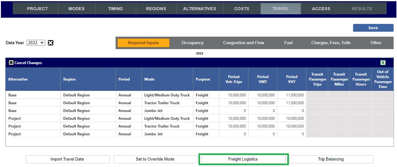 Accessing the Freight Logistics Feature
