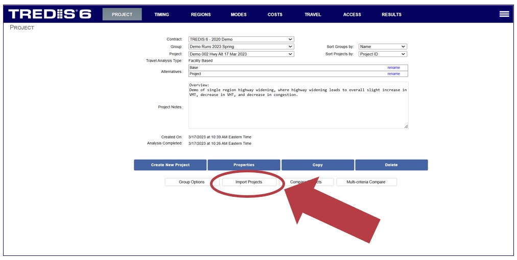 Browse for import file